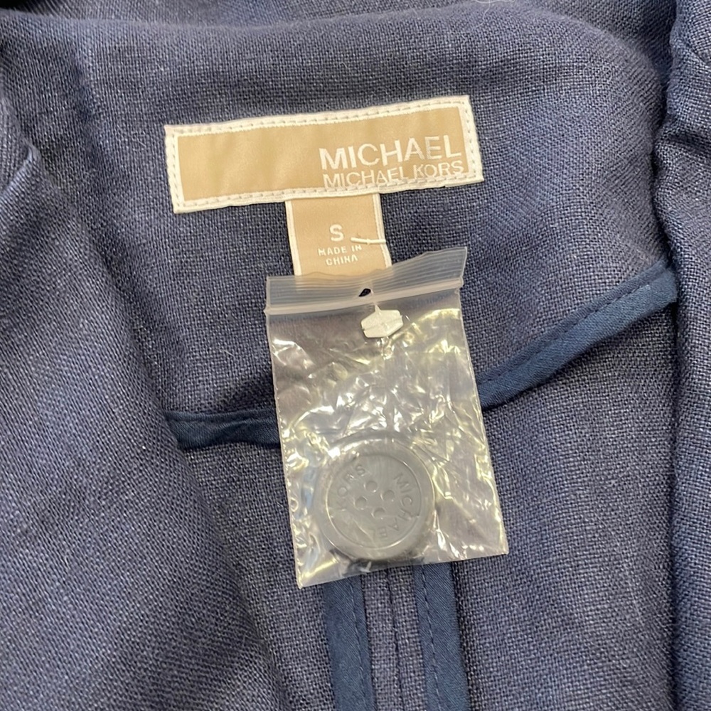 Michael Kors Doublr Breasted Linen Blazer - Picture 2 of 2
